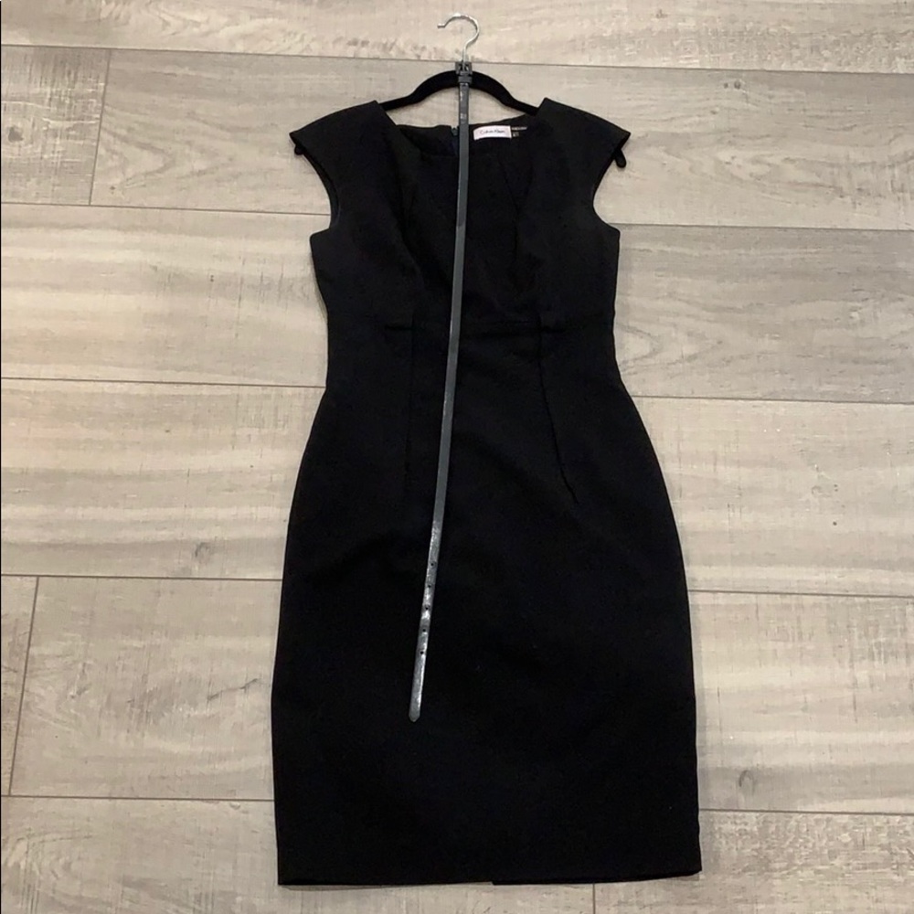 Calvin Klein mid length black dress